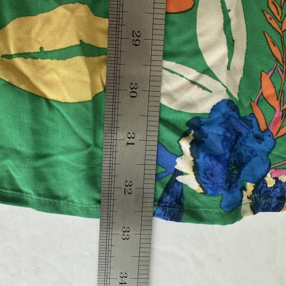 J.Crew Resortwear Cruise Hawaiian Floral Faux Wrap Midi Skirt Size M Tie Waist - Picture 11 of 11